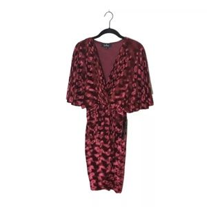 Lulus Mesmerize on the Prize Crushed Velvet Wrap Dress NWT